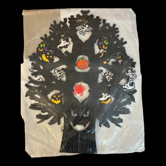 Amscan Halloween Foil Spooky Tree Hanging Decoration 23”x 17” NOS Vintage - Picture 5 of 9
